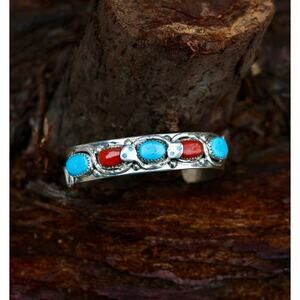 Effie Calavaza Zuni Snake Cuff Bracelet, Hallmarked EFFIE C ZUNI, 26.8g